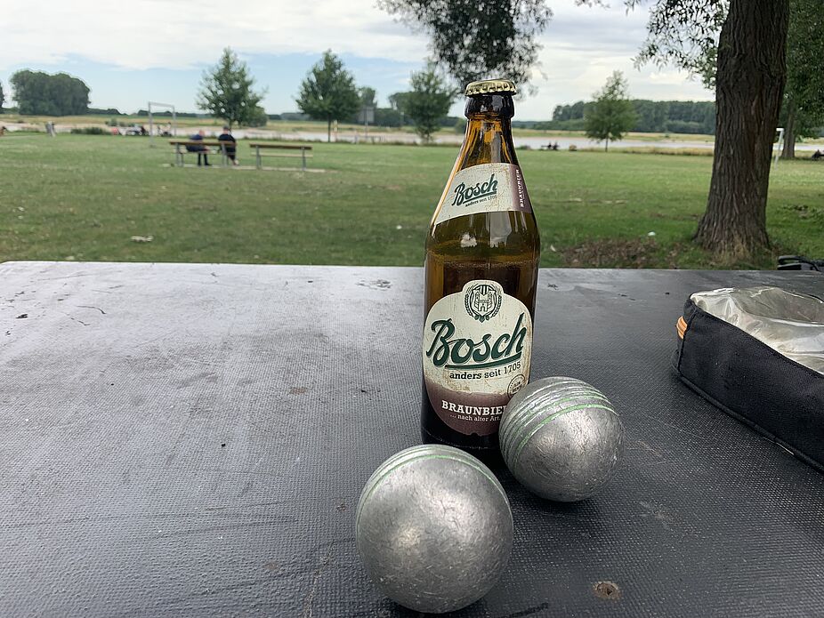 Bouleplatz an der Hitdorfer Fähre